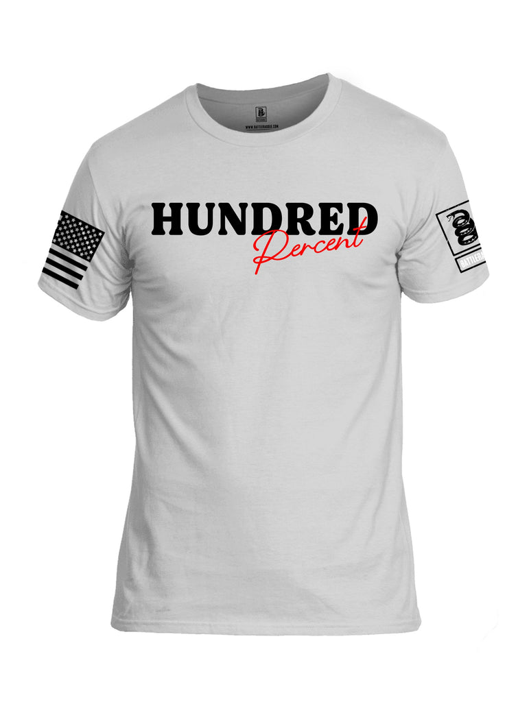 Battleraddle Hundred Percent Black Sleeves Men Cotton Crew Neck T-Shirt