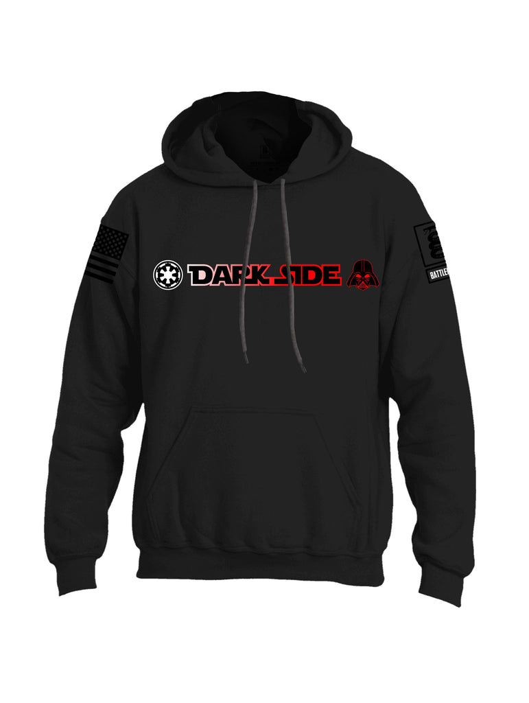 Battleraddle Darkside Black Sleeves Uni Cotton Blended Hoodie With Pockets