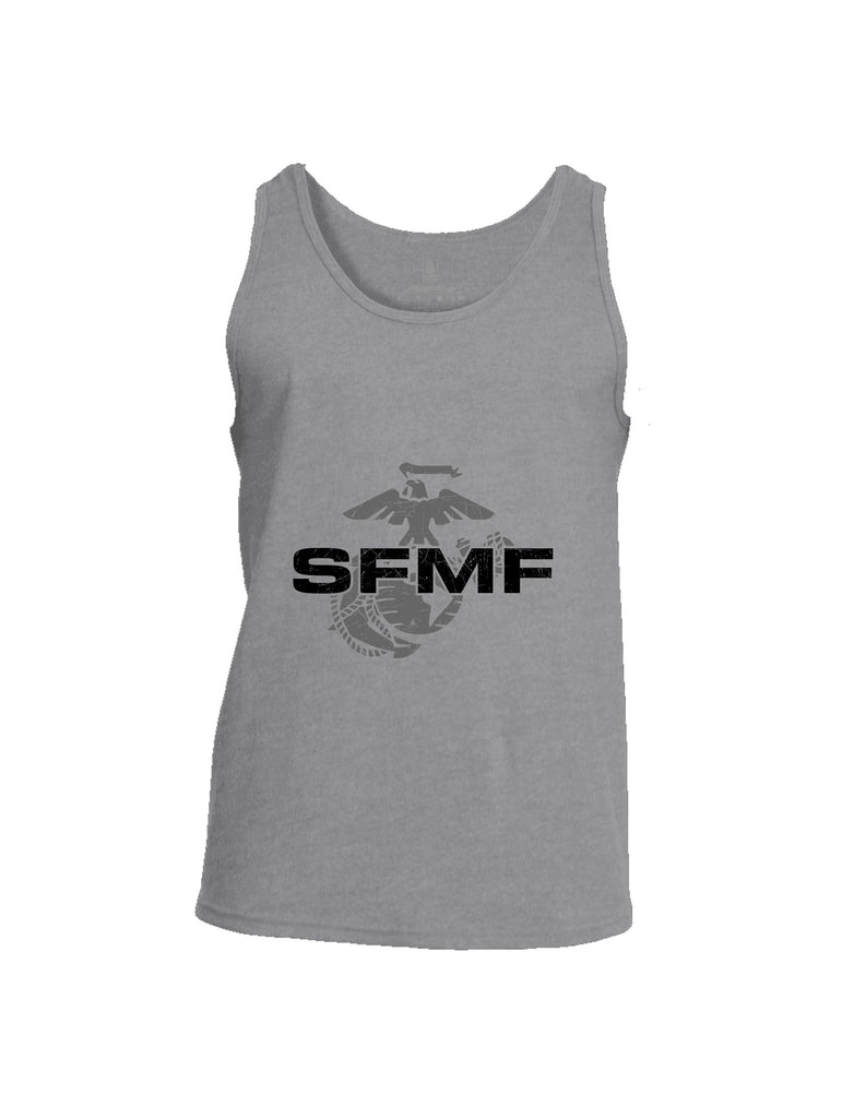 Battleraddle Sfmf Marine Grey Sleeves Men Cotton Cotton Tank Top