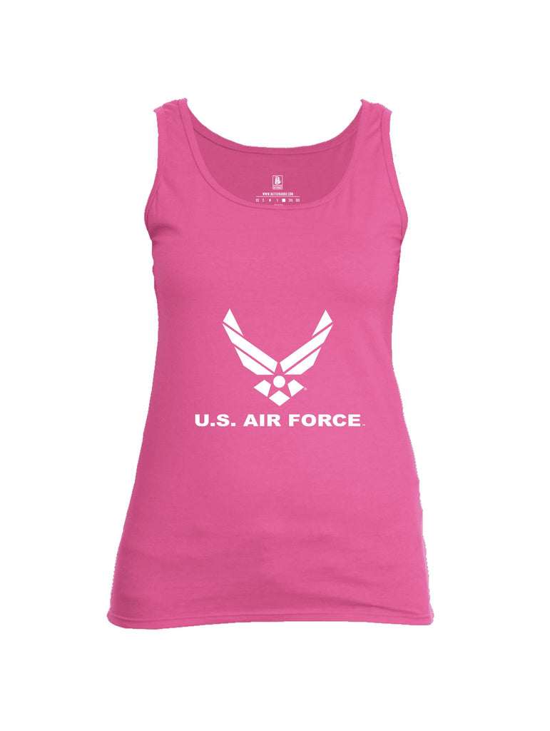 Battleraddle Us Air Force White Sleeves Women Cotton Cotton Tank Top