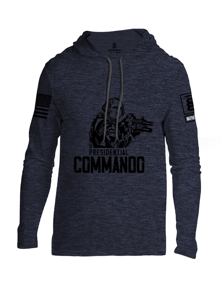 Battleraddle Presidential Commando Black Sleeves Men Cotton Thin Cotton Lightweight Hoodie