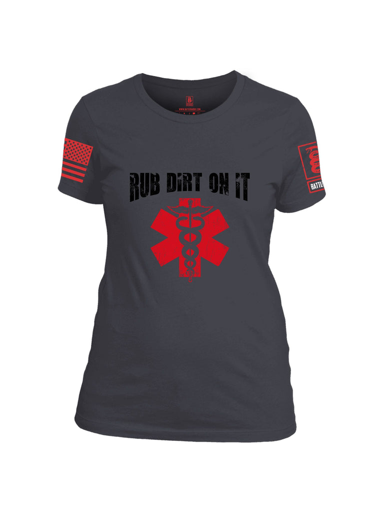 Battleraddle Rub Dirt On It Red Sleeves Women Cotton Crew Neck T-Shirt