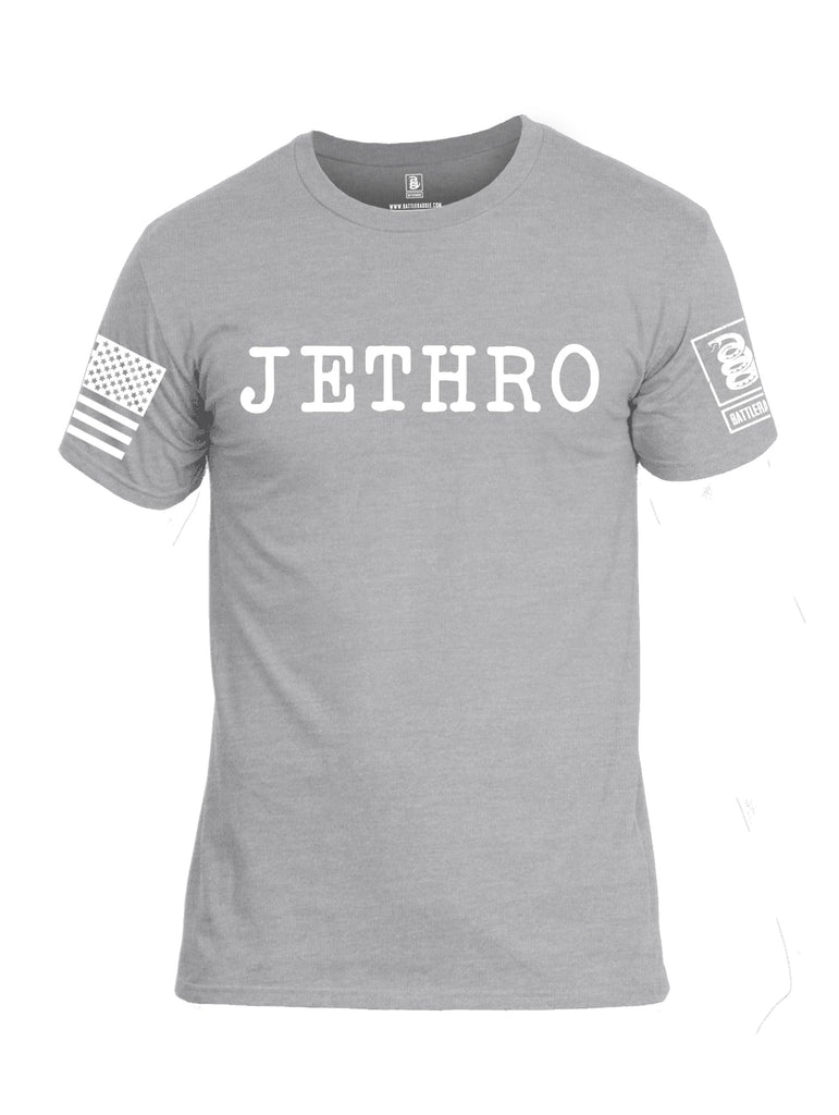 Battleraddle Jethro  White Sleeves Men Cotton Crew Neck T-Shirt