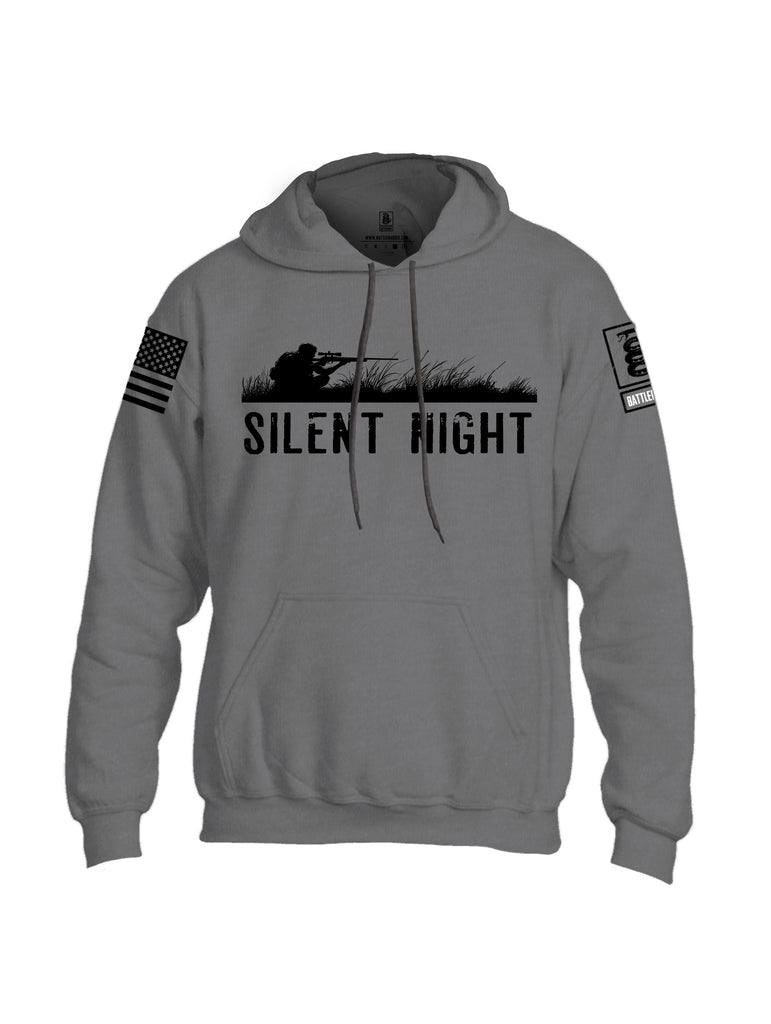 Battleraddle Silent Night  Black Sleeves Uni Cotton Blended Hoodie With Pockets