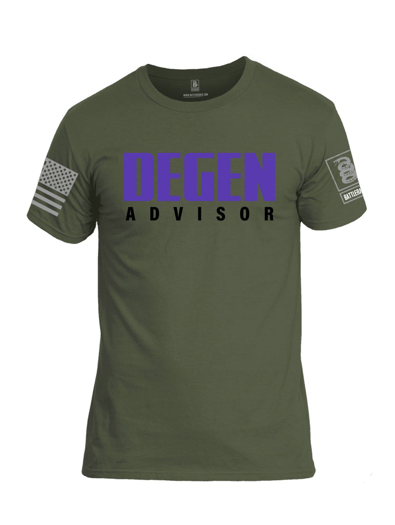 Battleraddle Degen Advisor Grey Sleeves Men Cotton Crew Neck T-Shirt