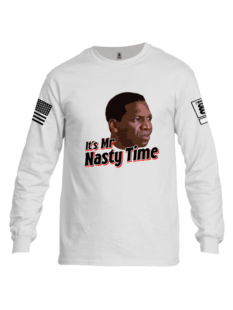 Battleraddle Its Mr Nasty Time Black Sleeves Men Cotton Crew Neck Long Sleeve T Shirt