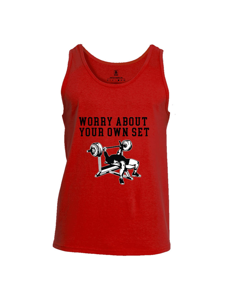 Battleraddle Worry About Your Own Set  Black Sleeves Men Cotton Cotton Tank Top