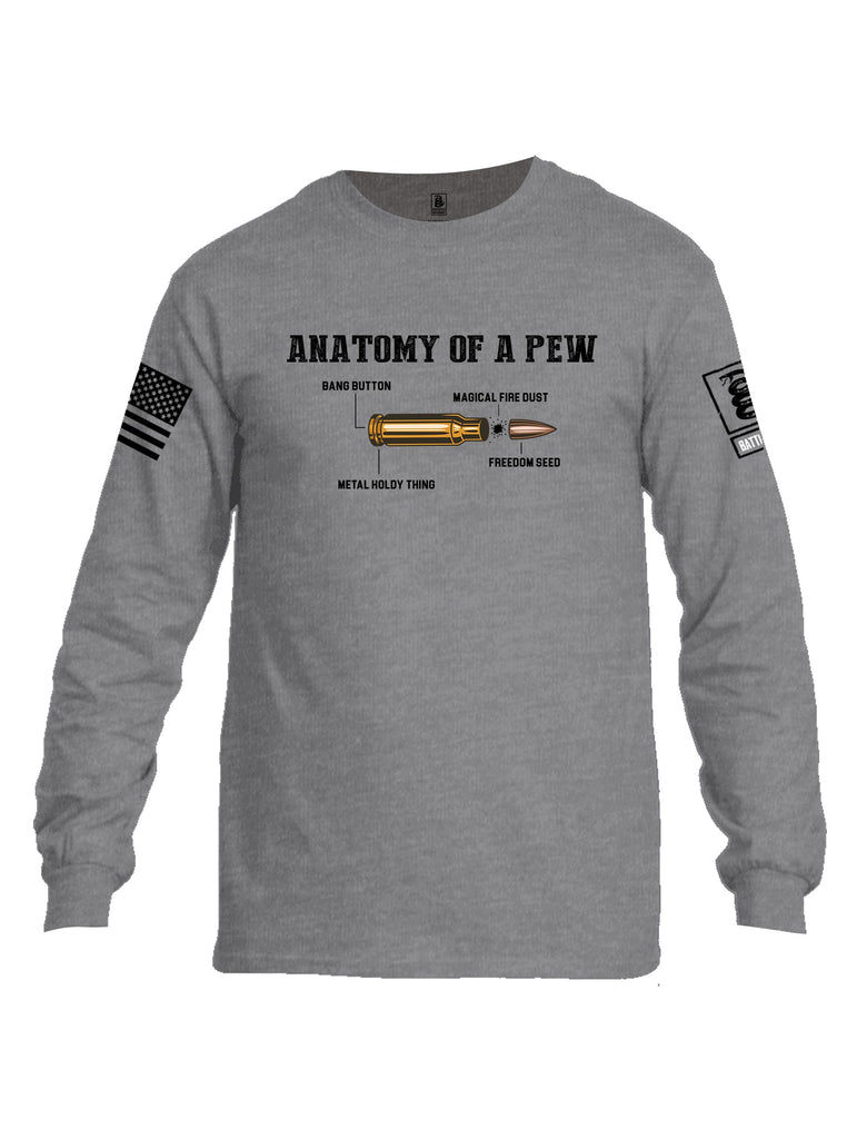 Battleraddle Anatomy Of A Pew Black Sleeves Men Cotton Crew Neck Long Sleeve T Shirt