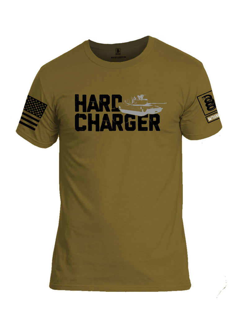 Battleraddle Hard Charger Black Sleeves Men Cotton Crew Neck T-Shirt