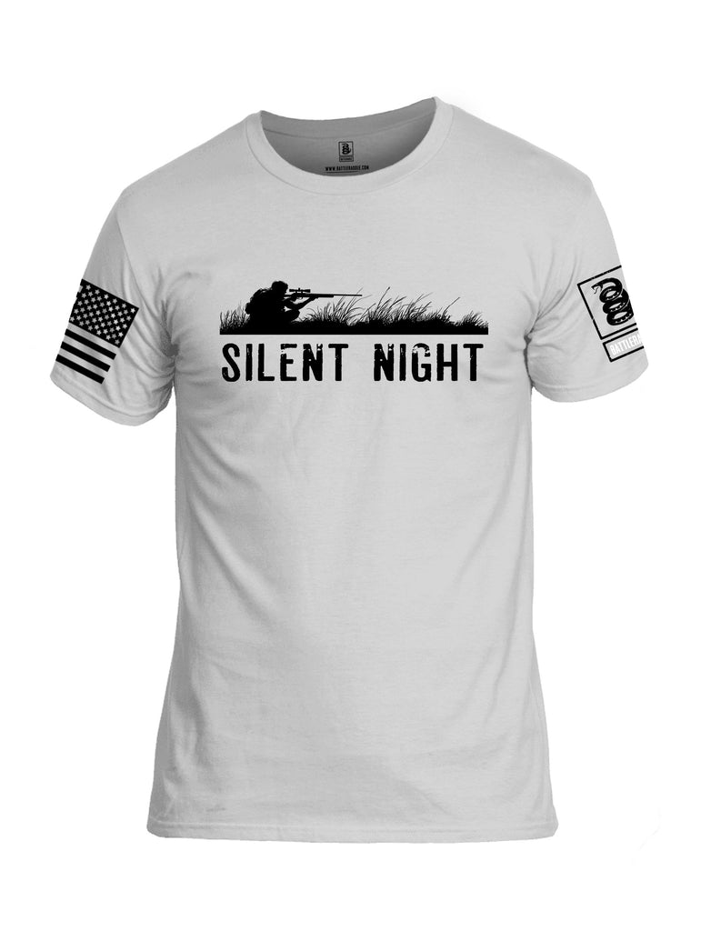 Battleraddle Silent Night  Black Sleeves Men Cotton Crew Neck T-Shirt