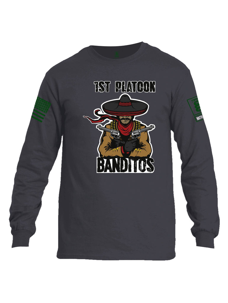 Battleraddle 1St Platoon Banditos Dark Green Sleeves Men Cotton Crew Neck Long Sleeve T Shirt