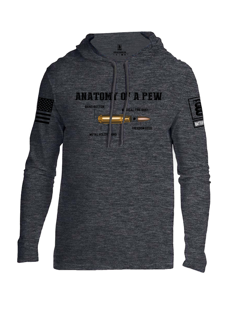 Battleraddle Anatomy Of A Pew Black Sleeves Men Cotton Thin Cotton Lightweight Hoodie