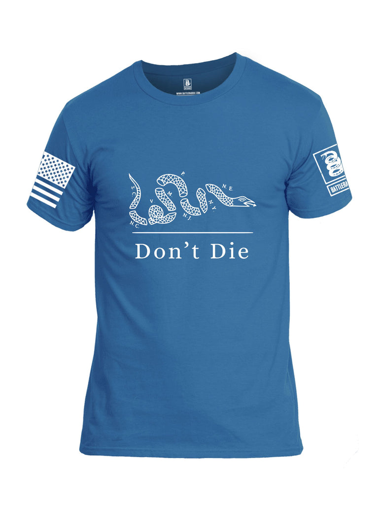 Battleraddle Dont Die White Sleeves Men Cotton Crew Neck T-Shirt