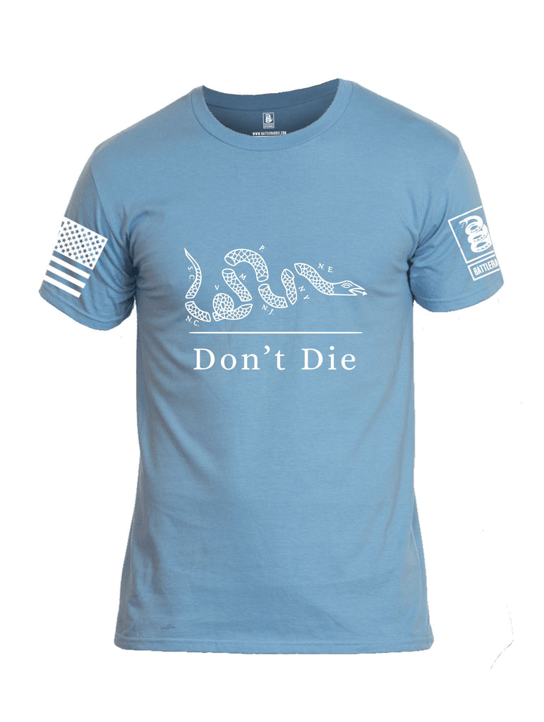 Battleraddle Dont Die White Sleeves Men Cotton Crew Neck T-Shirt