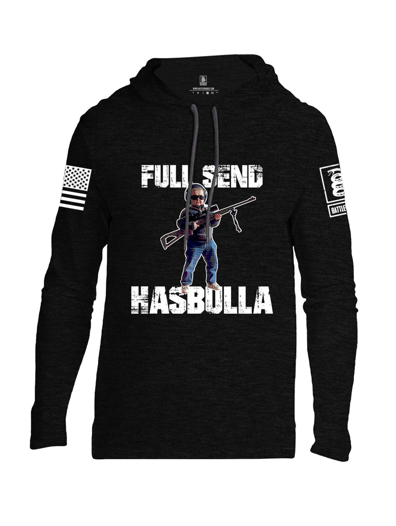 Battleraddle Full Send Hasbulla White Sleeves Men Cotton Thin Cotton Lightweight Hoodie