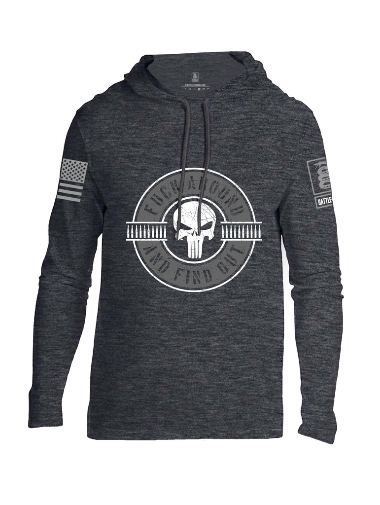 Battleraddle Faafo Punisher Grey Sleeves Men Cotton Thin Cotton Lightweight Hoodie