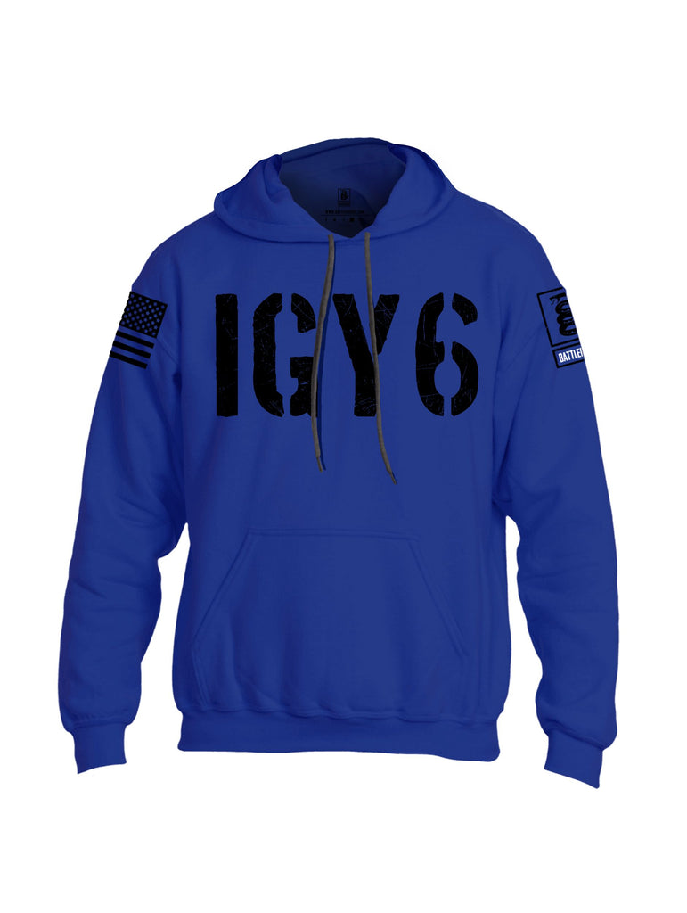 Battleraddle Igy6 Black Sleeves Uni Cotton Blended Hoodie With Pockets