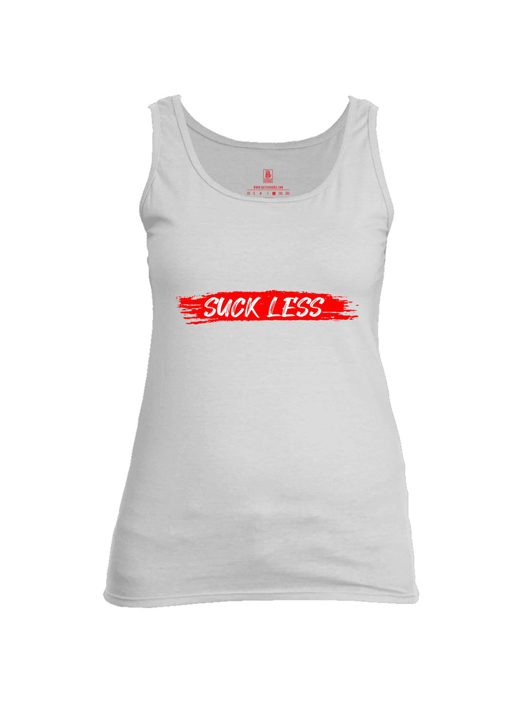 Battleraddle Suck Less Red Sleeves Women Cotton Cotton Tank Top