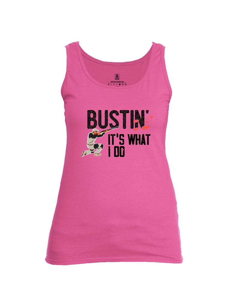 Battleraddle Bustin Clays Black Sleeves Women Cotton Cotton Tank Top