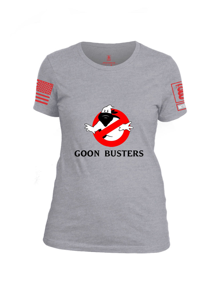 Battleraddle Goon Busters  Red Sleeves Women Cotton Crew Neck T-Shirt