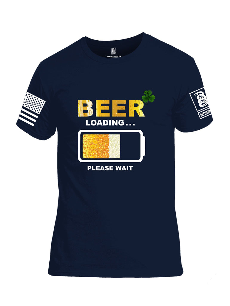 Battleraddle Beer White Sleeves Men Cotton Crew Neck T-Shirt