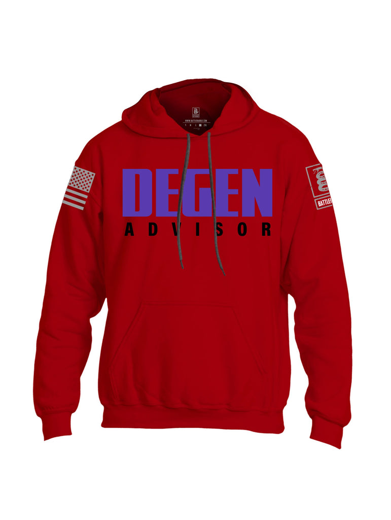 Battleraddle Degen Advisor Grey Sleeves Uni Cotton Blended Hoodie With Pockets