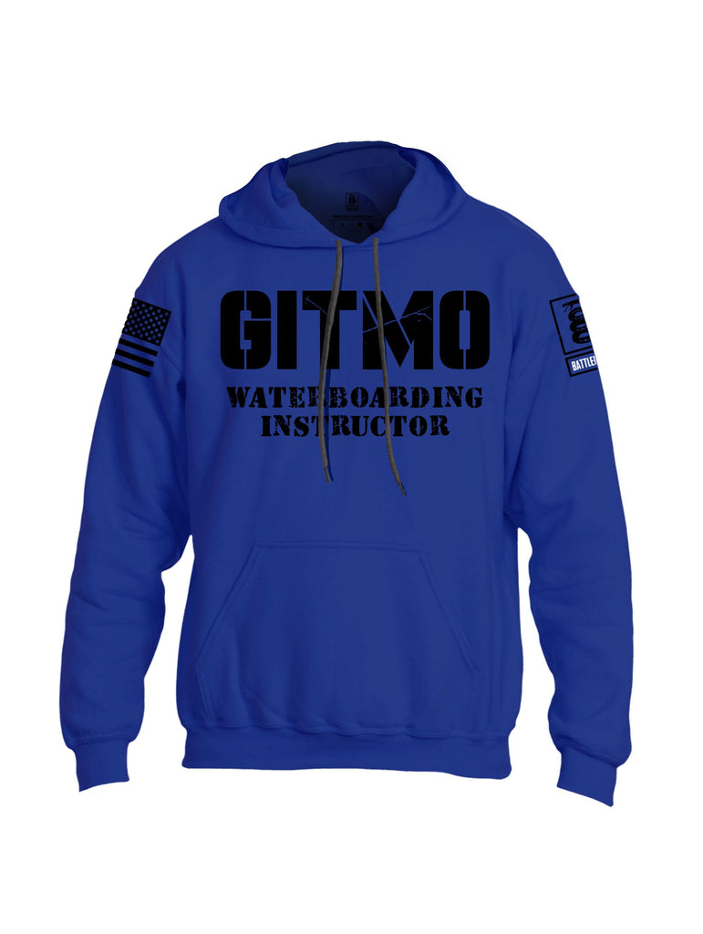 Battleraddle Gitmo Waterboarding Instructor Black Sleeves Uni Cotton Blended Hoodie With Pockets