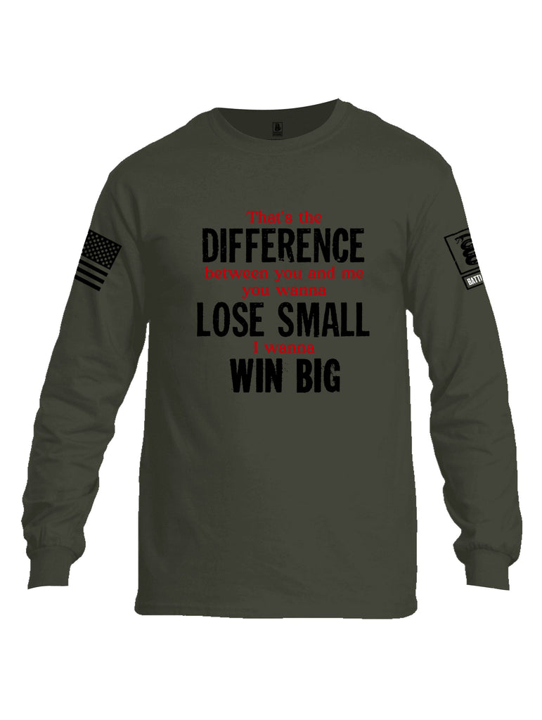 Battleraddle That'S The Difference Black Sleeves Men Cotton Crew Neck Long Sleeve T Shirt