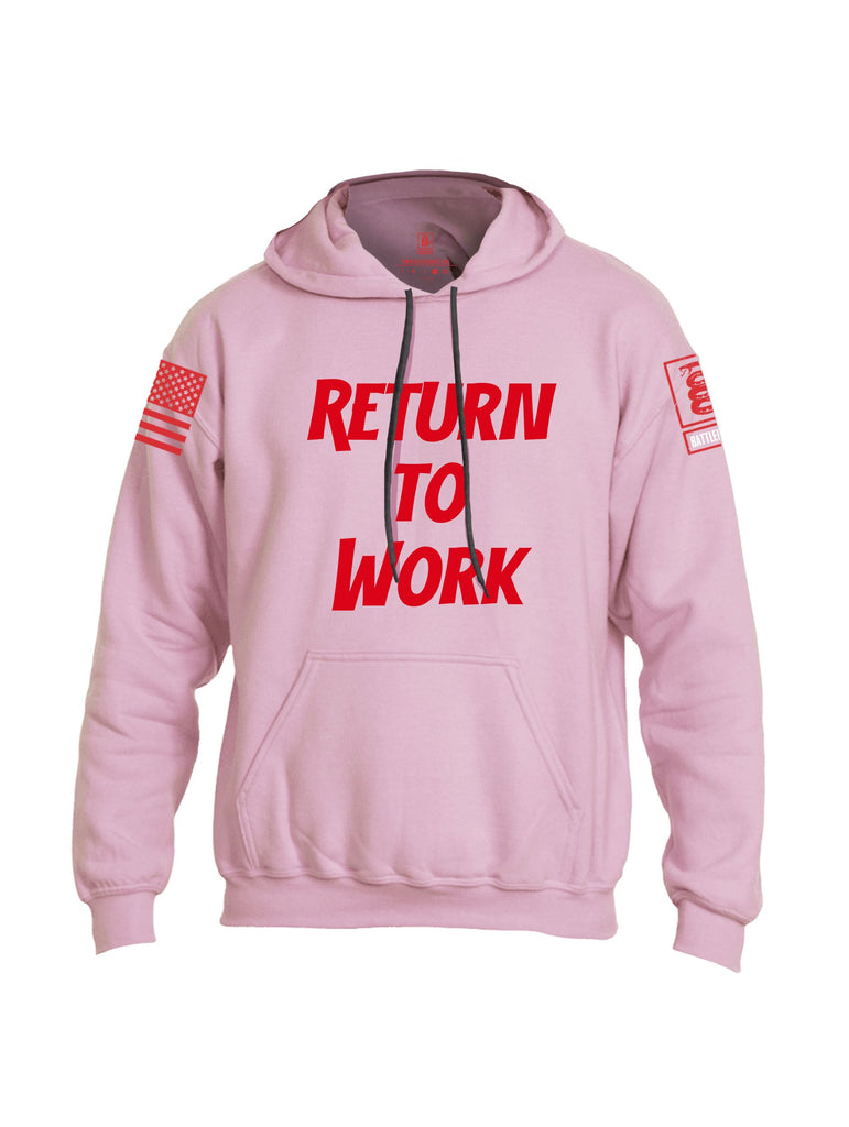 Battleraddle Return To Work Red Sleeves Uni Cotton Blended Hoodie With Pockets