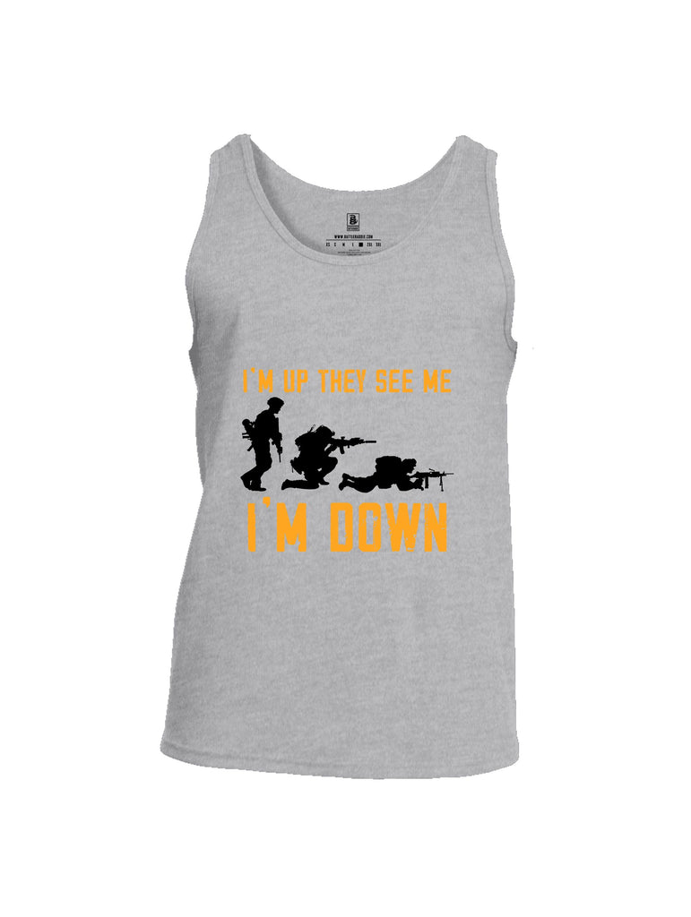 Battleraddle Im Up They See Me   Black Sleeves Men Cotton Cotton Tank Top