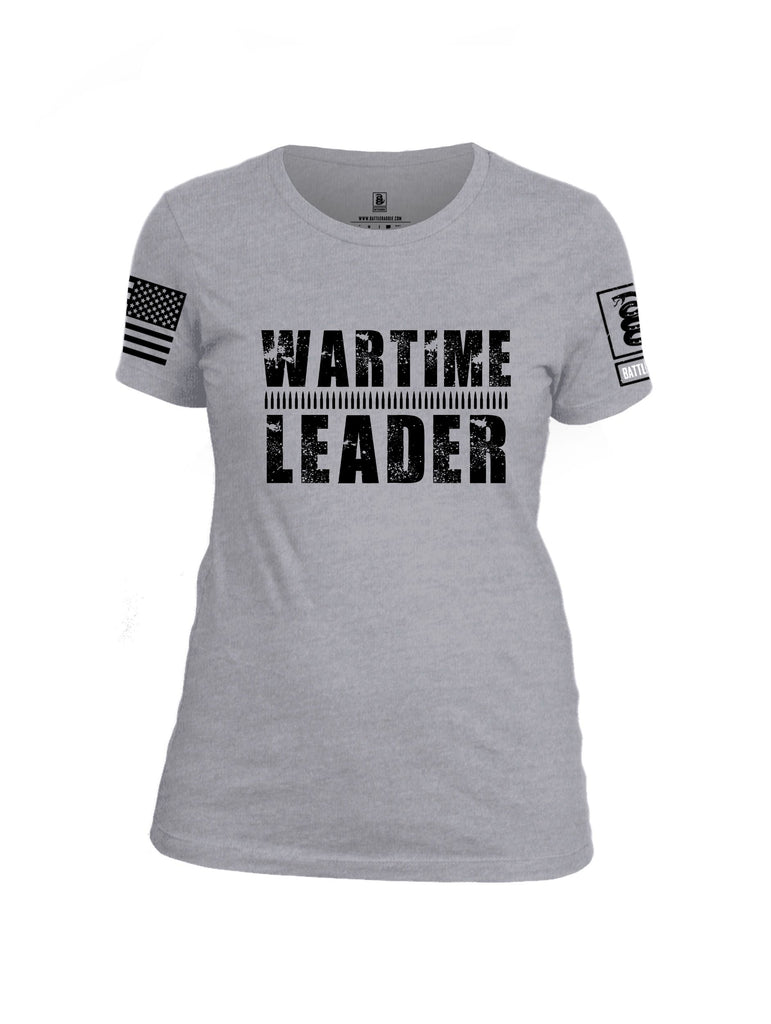 Battleraddle Wartime Leader  Black Sleeves Women Cotton Crew Neck T-Shirt