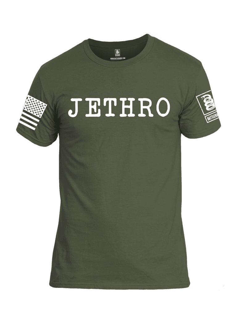 Battleraddle Jethro  White Sleeves Men Cotton Crew Neck T-Shirt