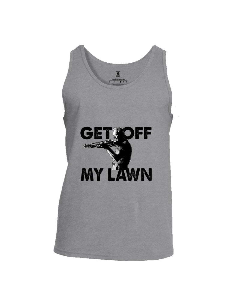 Battleraddle Get Off My Lawn Black Sleeves Men Cotton Cotton Tank Top