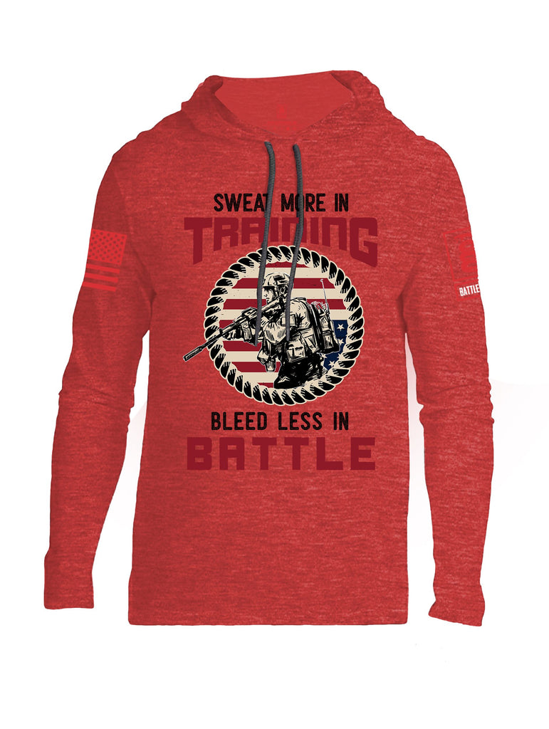 Battleraddle Sweat More In Training  Red Sleeves Men Cotton Thin Cotton Lightweight Hoodie