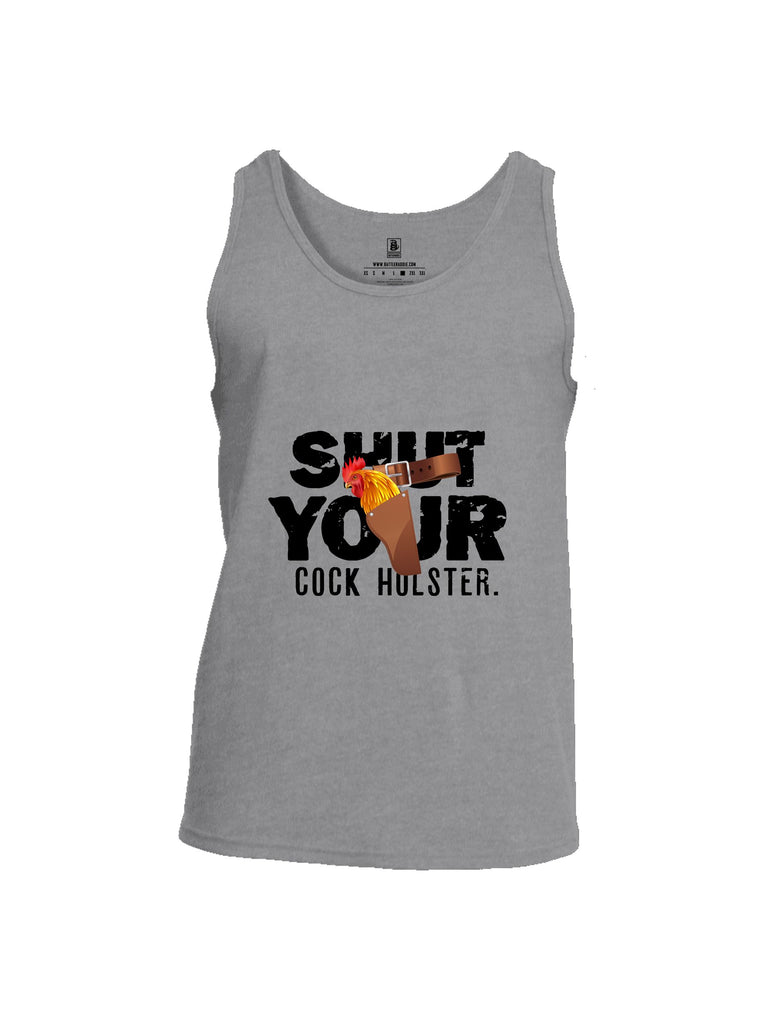 Battleraddle Shut Your Cock Holster Black Sleeves Men Cotton Cotton Tank Top