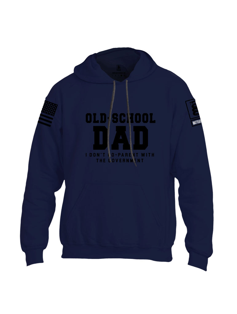 Battleraddle Old-School Dad Black Sleeves Uni Cotton Blended Hoodie With Pockets