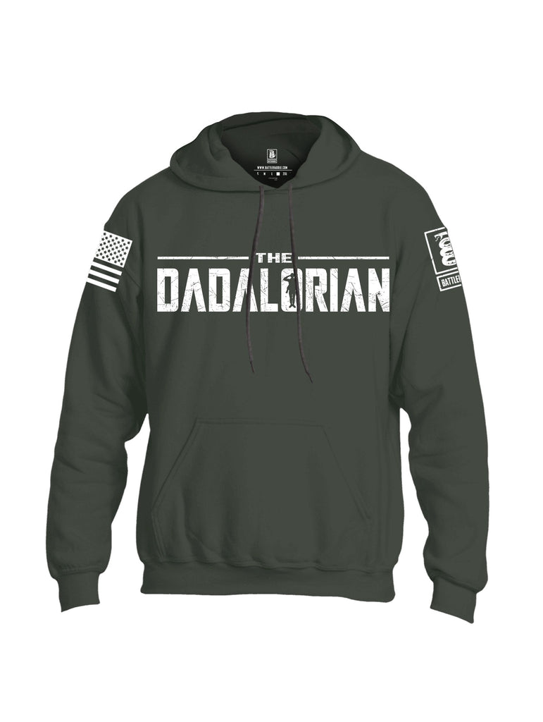 Battleraddle The Dadalorian  White Sleeves Uni Cotton Blended Hoodie With Pockets