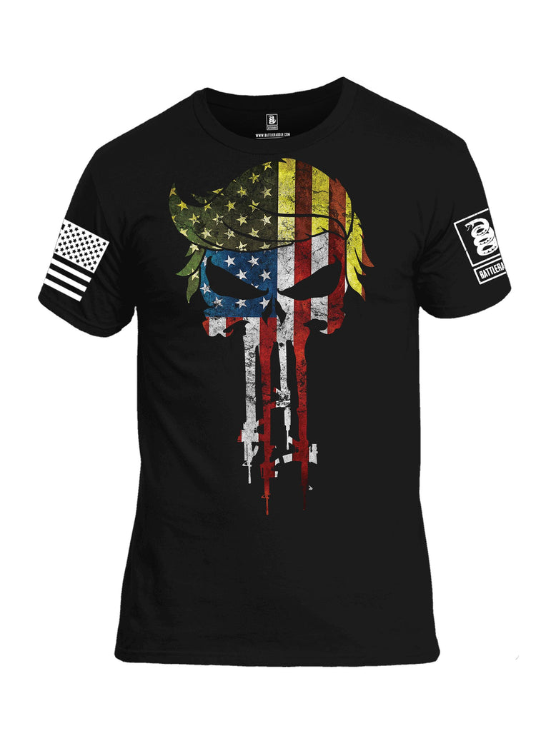 Battleraddle Trump The Punisher White Sleeves Men Cotton Crew Neck T-Shirt