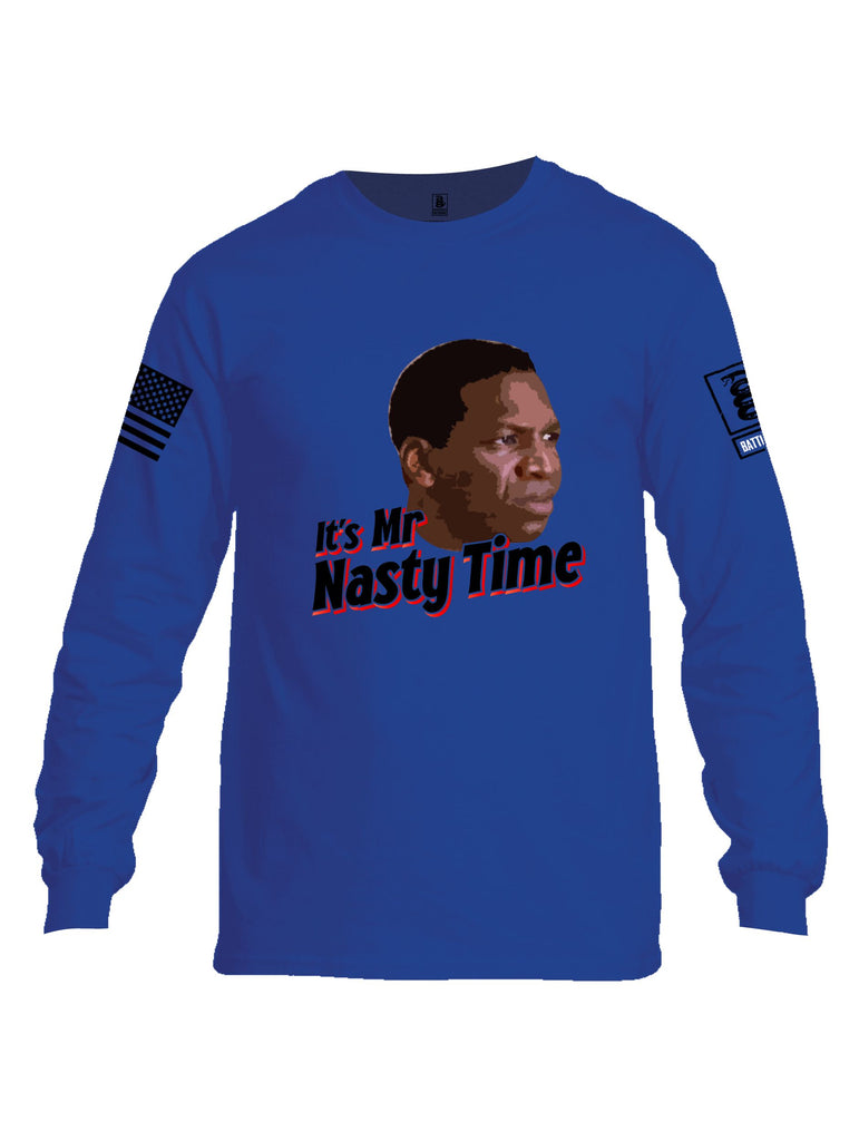 Battleraddle Its Mr Nasty Time Black Sleeves Men Cotton Crew Neck Long Sleeve T Shirt