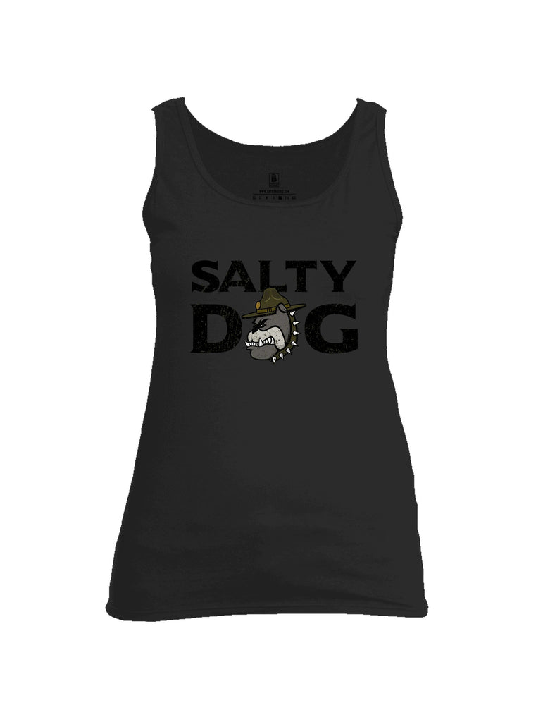 Battleraddle Salty Dog  Black Sleeves Women Cotton Cotton Tank Top