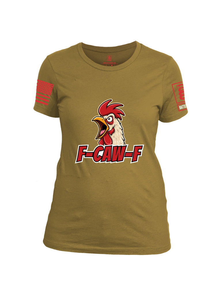 Battleraddle F Caw F Red Sleeves Women Cotton Crew Neck T-Shirt
