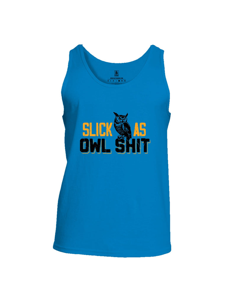 Battleraddle Slick As Owl Shit Black Sleeves Men Cotton Cotton Tank Top