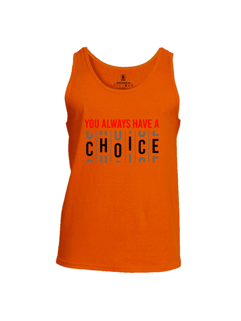 Battleraddle You Always Have A Choice Black Sleeves Men Cotton Cotton Tank Top