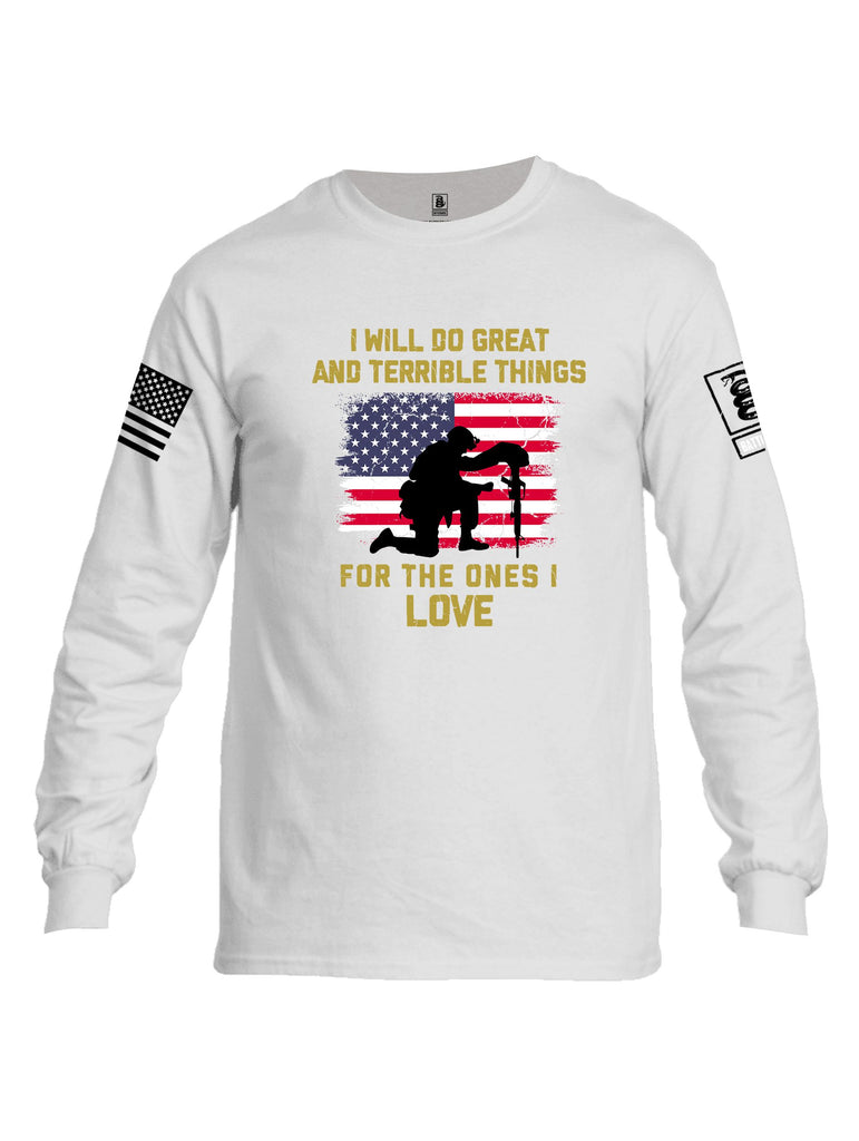 Battleraddle I Will Do Great  Black Sleeves Men Cotton Crew Neck Long Sleeve T Shirt