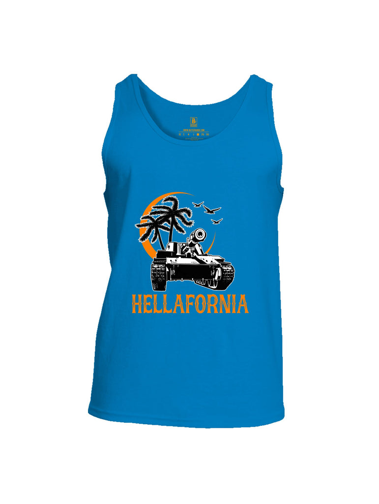 Battleraddle Hellafornia Orange Sleeves Men Cotton Cotton Tank Top