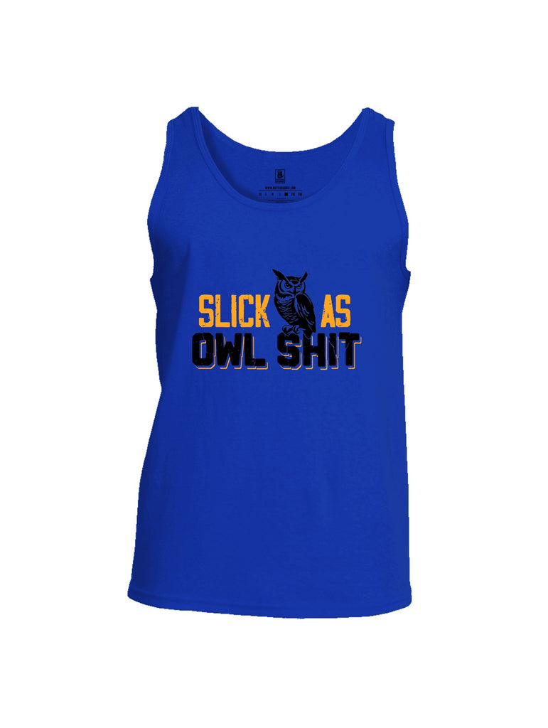 Battleraddle Slick As Owl Shit Black Sleeves Men Cotton Cotton Tank Top