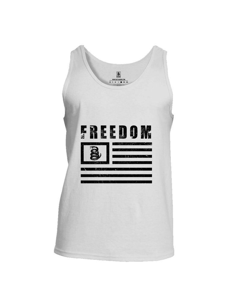 Battleraddle Freedom Flag Black Sleeves Men Cotton Cotton Tank Top