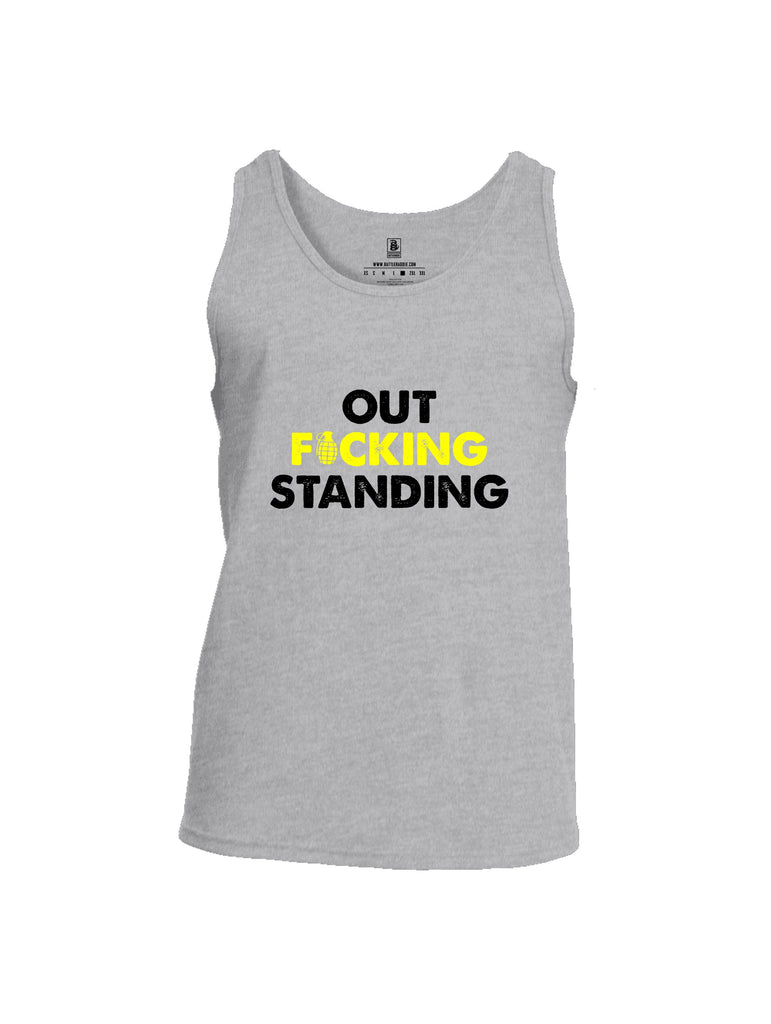 Battleraddle Out Fucking Standing Black Sleeves Men Cotton Cotton Tank Top