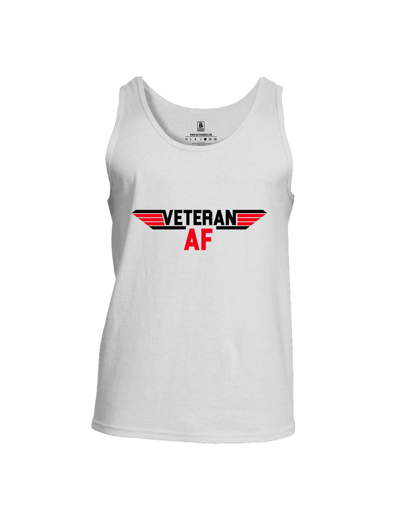 Battleraddle Veteran Af  Black Sleeves Men Cotton Cotton Tank Top