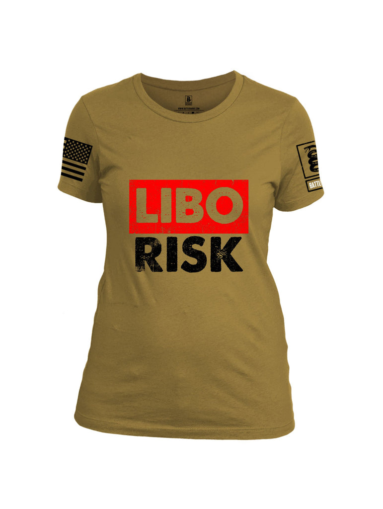 Battleraddle Libo Risk Black Sleeves Women Cotton Crew Neck T-Shirt